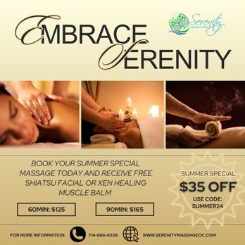 Serenity Massage OC – Masaje relajante y terapia corporal para bienestar en Orange County