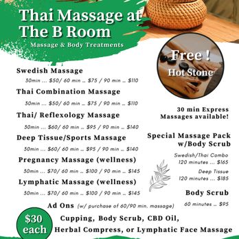 Masaje tailandés en B Room – Relajación profunda y bienestar en nuestro spa
